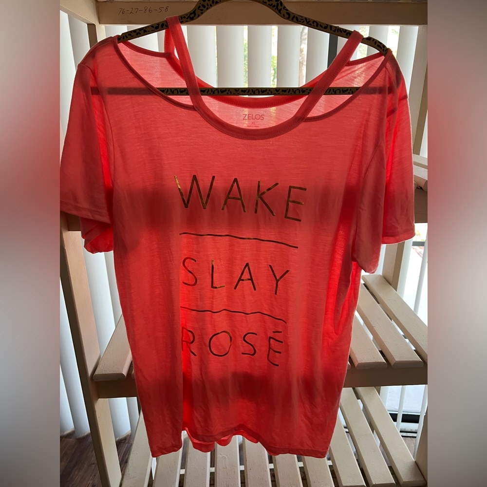 ZELOS XL cold shoulder tee